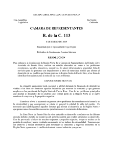 R. de la C. 113 CAMARA DE REPRESENTANTES