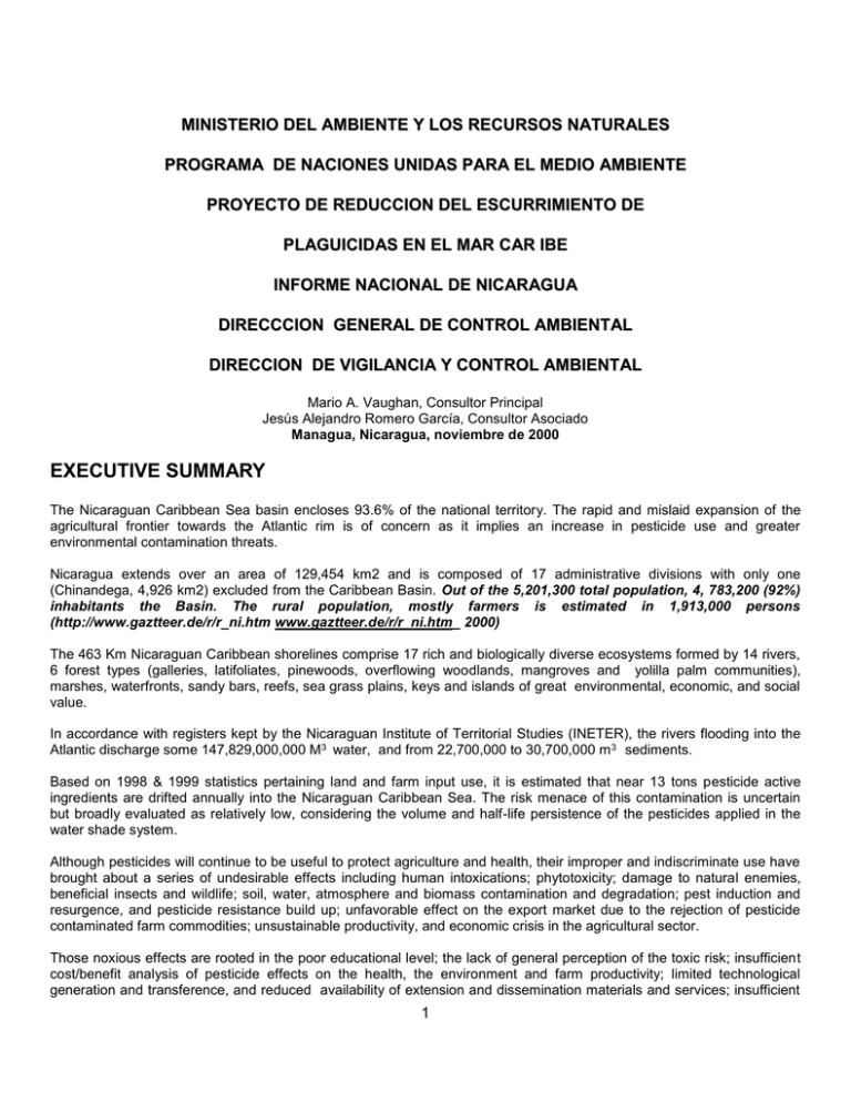 Informe Nacional Nica Caribbean Environment Programme