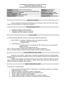 estructuras de datos - Depto. Sistemas de Información