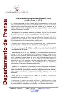 Declaración Parlamentaria común Hispano