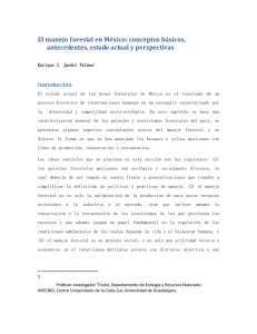 Manejo Forestal en M&eacute;xico: Conceptos, Antecedentes y Perspectivas