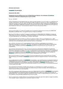 Ministerio del Interior BOMBEROS VOLUNTARIOS Resolución 201/2010