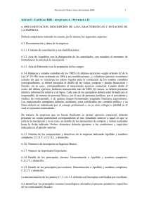 ANEXO I – CAPÍTULO XIII – APARTADO A – PUNTOS 6 A 13