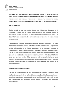 Informe de la Intervención General de fecha 11 de octubre de 2002