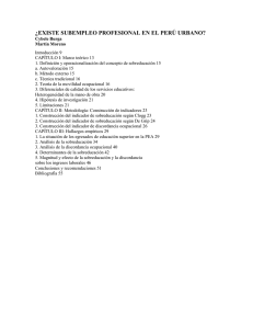 ¿Existe subempleo profesional en el Perú urbano