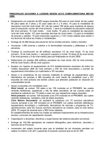 PRINCIPALES ACCIONES CONVENIO 2006 – ENTRE RÍOS