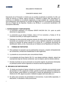 Reglamento: Concierto de Miguel Ríos