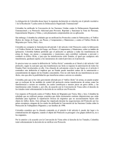 La delegación de Colombia desea hacer la siguiente declaración