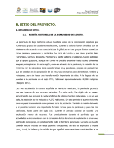 Plan de Proyecto del Parque Nacional Bahía de Loreto B. SITIO