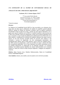 Una matriz de contabilidad social para Andaluc&iacute;a para el a&ntilde;o 2005