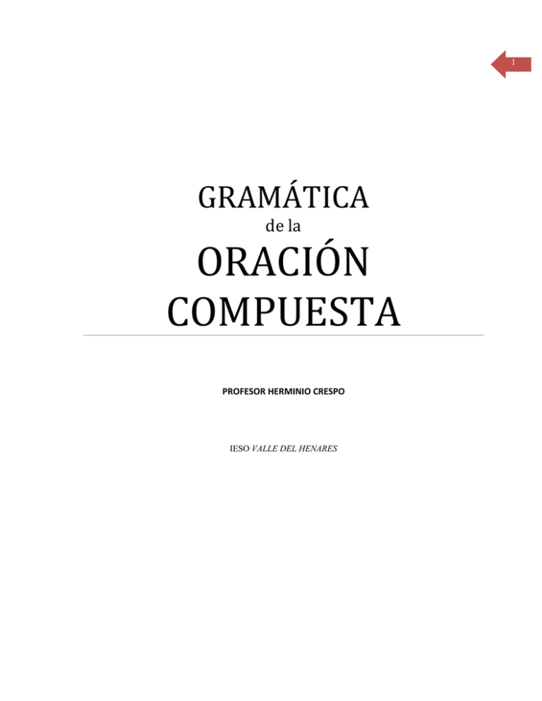 GRAMÁTICA_Sintaxis_ La Oración Compuesta