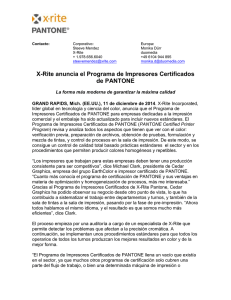 X-Rite anuncia el Programa de Impresores Certificados