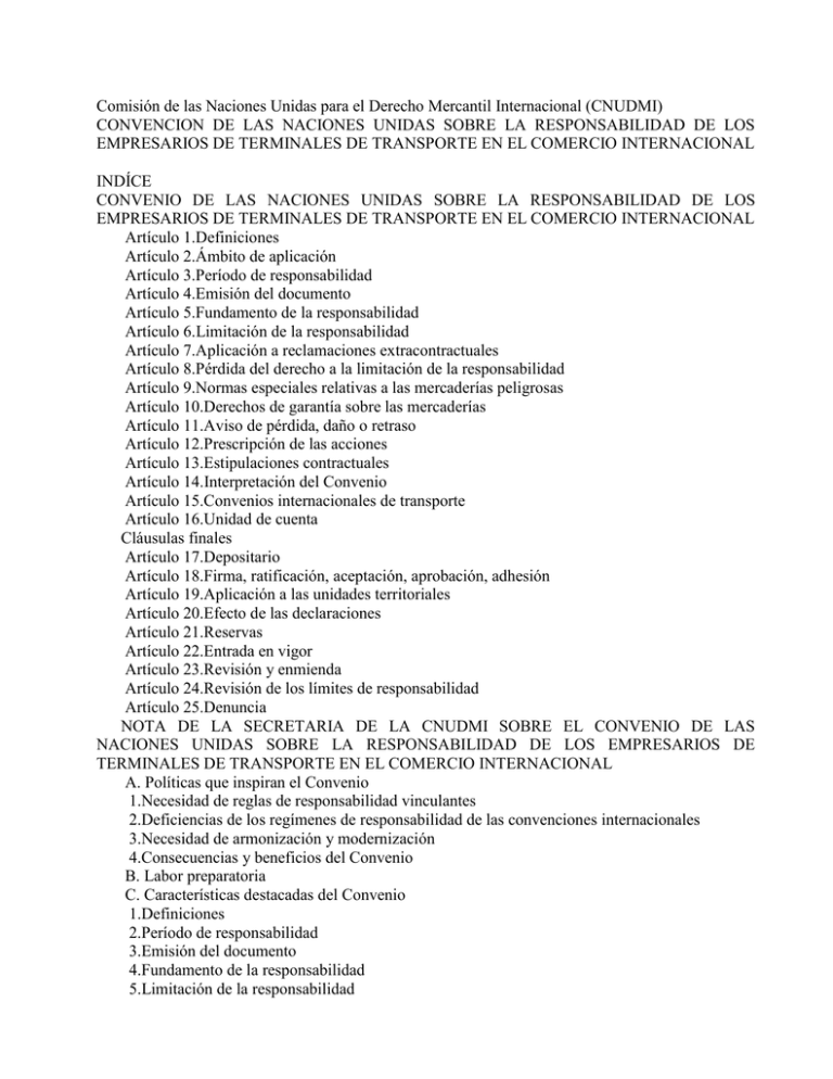 Convencion De Las Naciones Unidas Sobre La Responsabilidad