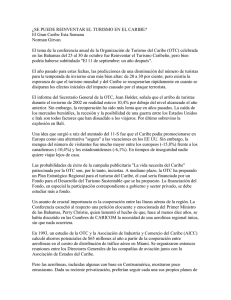 &iquest;SE PUEDE REINVENTAR EL TURISMO EN EL CARIBE