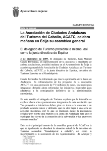 La Asociación de Ciudades Andaluzas del Turismo del Caballo