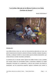 “Las tortillas. Mercado de los Maíces Criollos en los Valles