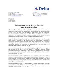 Delta designa nuevo director de operaciones de la zona Atl&aacute;ntica