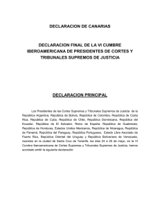 Declaración de Canarias - Cumbre Judicial Iberoamericana