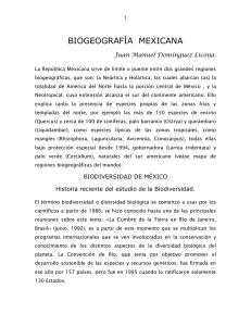 Biogeografía de México - Huerto Fenológico de la UNAM