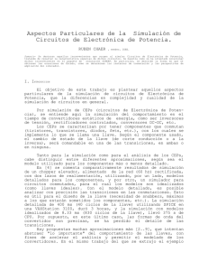 Aspectos Particulares de la Simulación de Circuitos de Electrónica