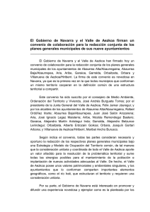 El Gobierno de Navarra y el Valle de Aezkoa firman un convenio de