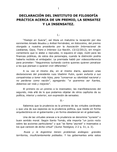 Premio Sensatez-Insensatez - Sitio Institucional del Instituto de