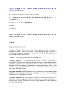 ley de demarcación y garantía del hábitat y tierras de los pueblos