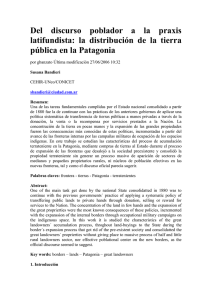 Del discurso poblador a la praxis latifundista: la distribuci&oacute;n de la