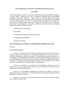 Ley de Titulación de las Tierras de las Comunidades Campesinas