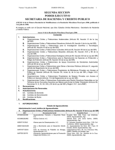 Anexo 14 de la Resoluci&oacute;n Miscel&aacute;nea Fiscal para 2006