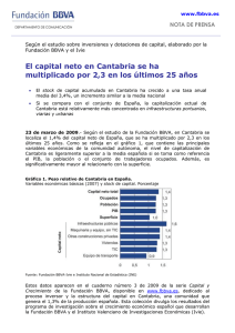 El capital neto en Cantabria se ha NOTA DE PRENSA
