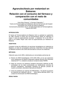 Agranulocitosis por metamizol en Baleares: