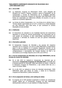 &ldquo;REGLAMENTO CAMPEONATO URUGUAYO DE VELOCIDAD 201