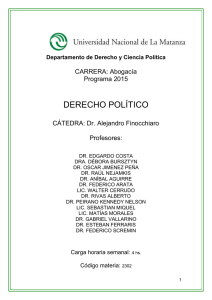 Cátedra Dr. Finocchiaro - Departamento de Derecho y Ciencia Política