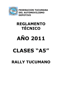 Reglamento Tecnico Clase A5 2011