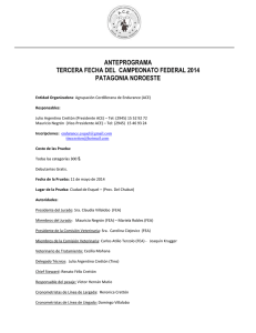 Anteprograma - Tercera Fecha Campeonato Federal - 11-05-2014