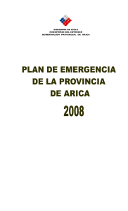 Plan de contingencia del comite regional de emergencia, para la