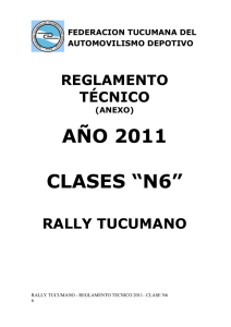 Reglamento Tecnico Clase N6 2011