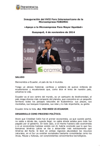 2014-11-04-FOROMIC - Presidencia de la República del Ecuador