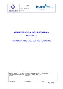 CIRCUITOS DE CMA  DEL NUEVO HUCA VERSION 1.0