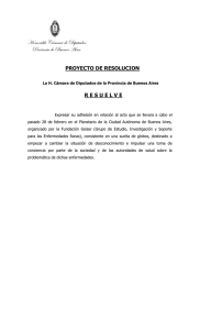 Honorable Cámara de Diputados Provincia de Buenos Aires PROYECTO DE RESOLUCION