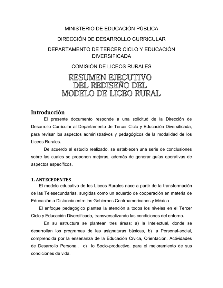 3 Propuesta Para Los Liceos Rurales