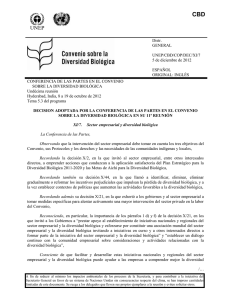 XI/7. Sector empresarial y diversidad biológica