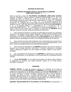 convenio de prácticas - Politécnico Colombiano Jaime Isaza Cadavid