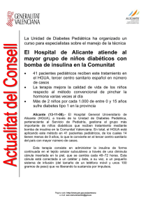 El Hospital de Alicante atiende al mayor grupo de niños diabéticos