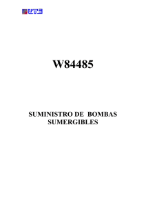 W84485  SUMINISTRO DE  BOMBAS SUMERGIBLES