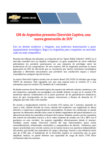 GM de Argentina presenta Chevrolet Captiva, una nueva generación de SUV