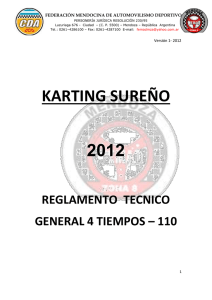 Reglamento Karting 2012