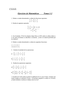 Ejercicios de Matemáticas Temas 1-2