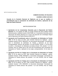 Acuerdo  de  la  Comisión  Nacional ... procedimiento  para  la  cancelación  de ...